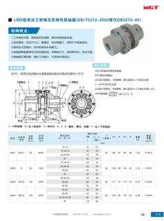 LMS type double flange plum blossom elastic coupling (GB/T5272-2002 replaces GB5272-85)