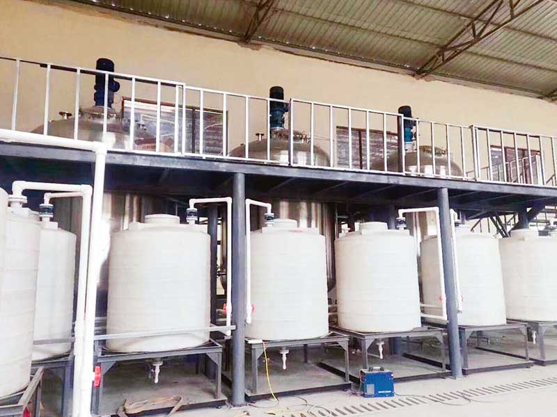 Sulfuric acid mixing tank