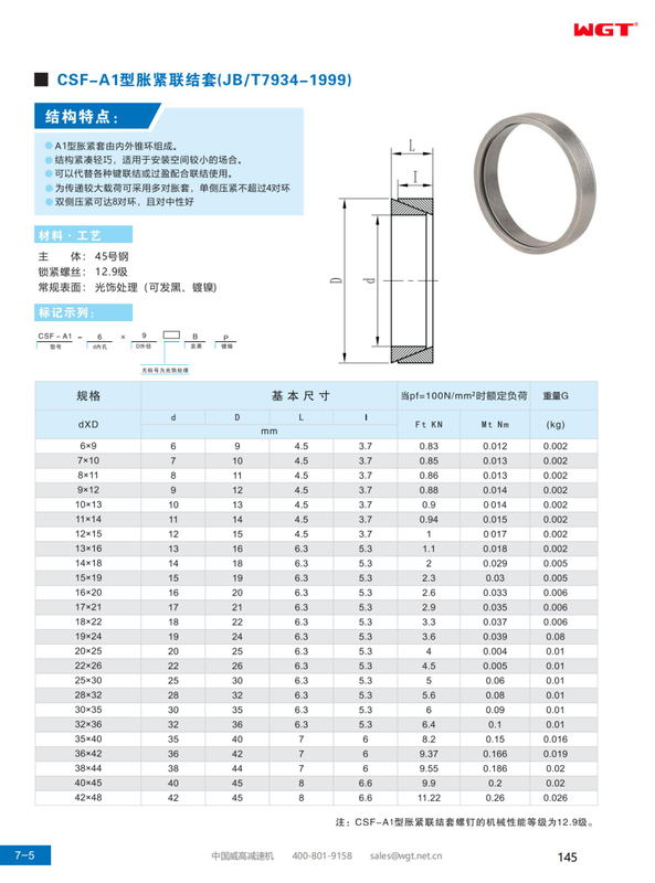 CSF-A1 type expansion joint sleeve (JB/T7934-1999)