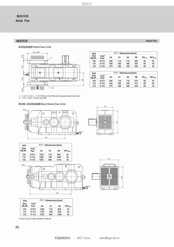WGT_ML2P..100-140 Industrial Gear Box 