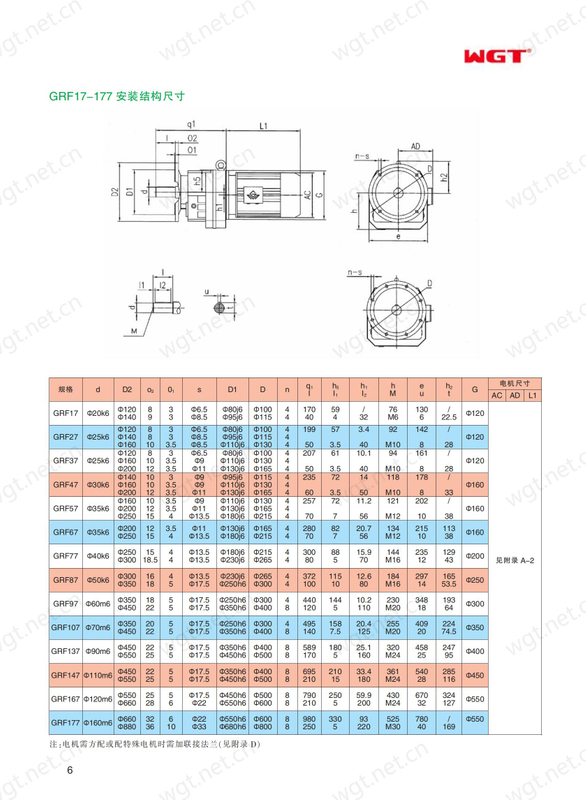 DJ.LDJ45 frame supporting RF67 gear reducer