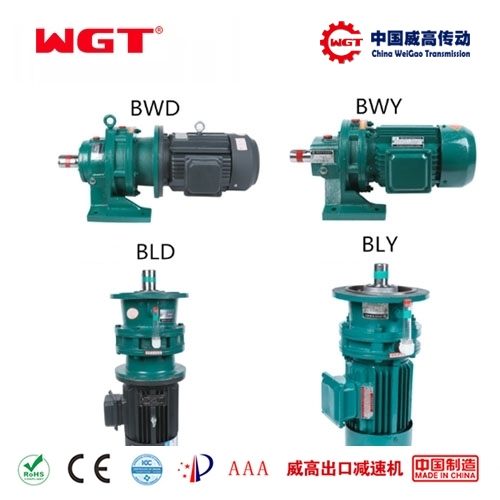 BWD cycloid gear reducer motor reducer gear box right angle T-shaped gear reducer 1: 1 ratio. 21 Hp inch