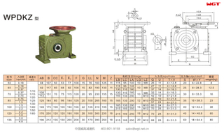 WPDKZ135 worm gear reducer single speed reducer